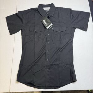 NWT Hooey Sol Men's Small Short Pearl Snap Western Shirt Black Short Sleeve